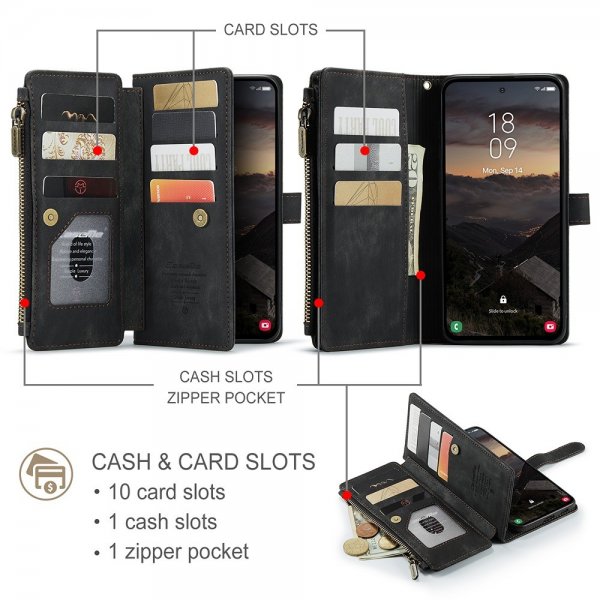 CaseMe Samsung Galaxy S26 Fodral C30 Series Svart