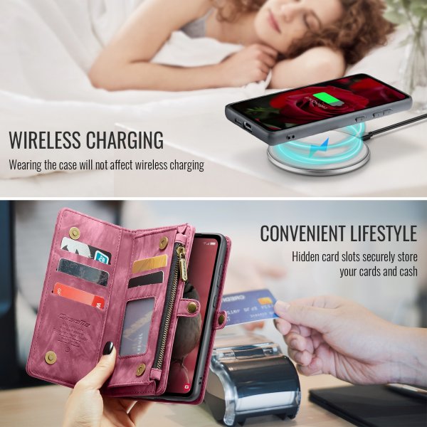 CaseMe Samsung Galaxy S26 Plus Fodral 008 Series Löstagbart Skal Röd