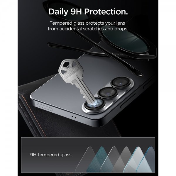 Spigen Samsung Galaxy S26 Plus Kameraskydd GLAS.tR EZ Fit Optik Pro 2-pack Svart