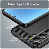 Samsung Galaxy S26 Skal Borstad Kolfibertextur Svart