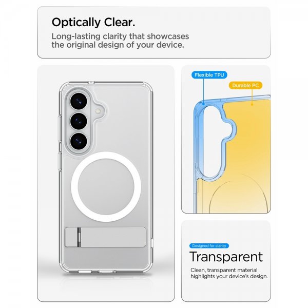 Spigen Samsung Galaxy S26 Skal Ultra Hybrid S MagFit Clear White