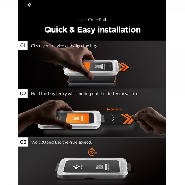 Spigen Samsung Galaxy S26 Skärmskydd GLAS.tR EZ Fit Pro 2-pack