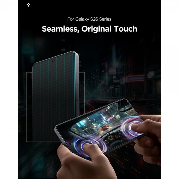 Spigen Samsung Galaxy S26 Skärmskydd GLAS.tR EZ Fit Pro 2-pack