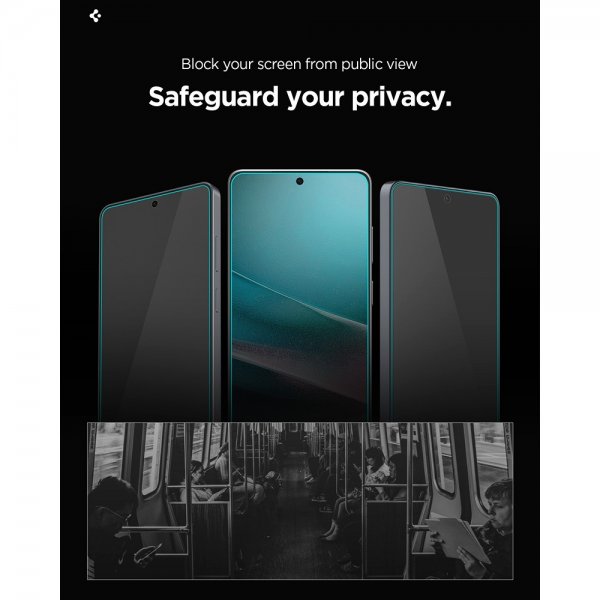 Spigen Samsung Galaxy S26 Skärmskydd GLAS.tR EZ Fit Pro Privacy 2-pack