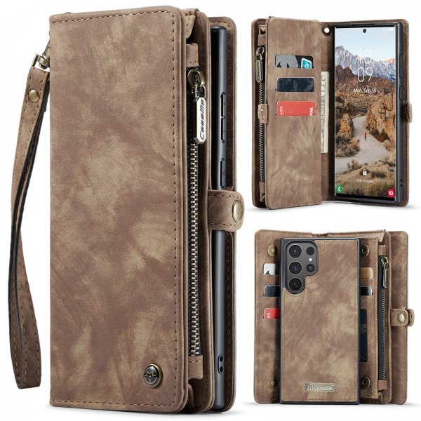 CaseMe Samsung Galaxy S26 Ultra Fodral 008 Series Löstagbart Skal Brun