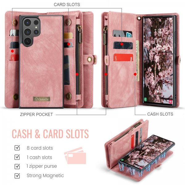 CaseMe Samsung Galaxy S26 Ultra Fodral 008 Series Löstagbart Skal Rosa
