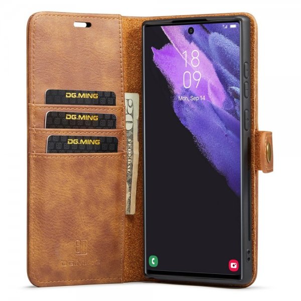 Dg.Ming Samsung Galaxy S26 Ultra Fodral med Löstagbart Skal Brun