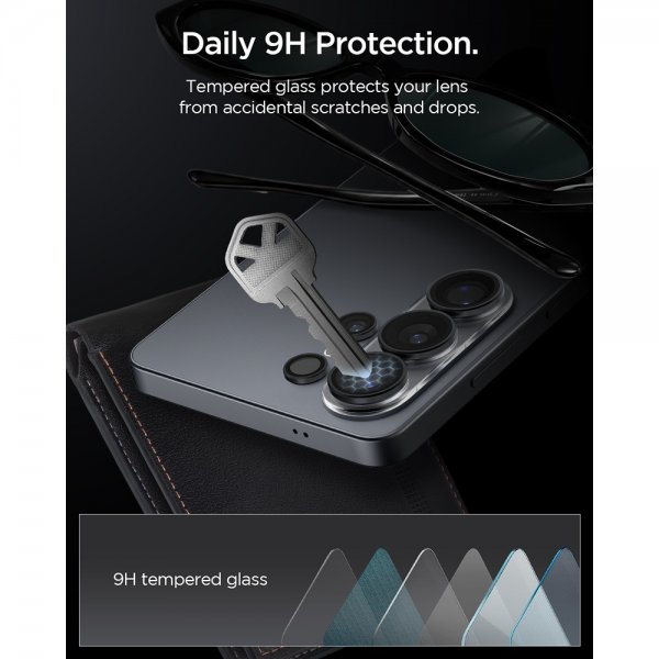Spigen Samsung Galaxy S26 Ultra Kameraskydd GLAS.tR EZ Fit Optik Pro 2-pack Svart