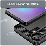 Samsung Galaxy S26 Ultra Skal Borstad Kolfibertextur Svart