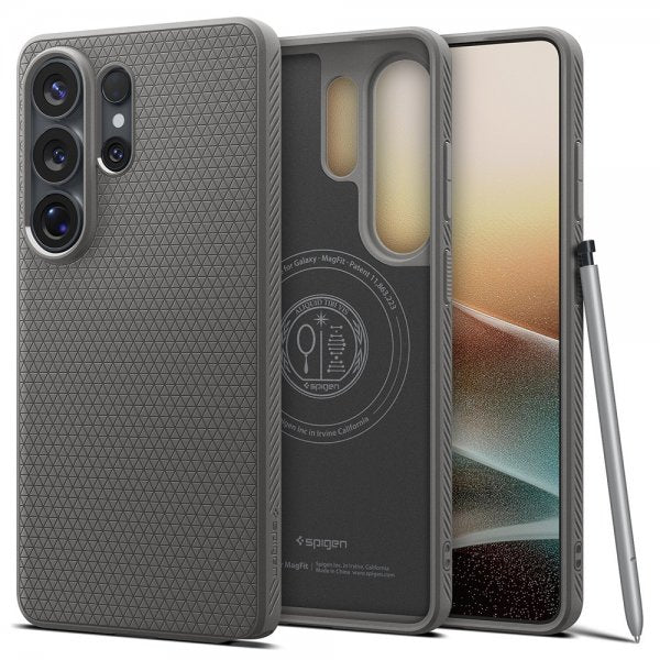 Spigen Samsung Galaxy S26 Ultra Skal Liquid Air MagFit Marble Gray