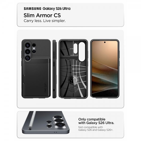 Spigen Samsung Galaxy S26 Ultra Skal Slim Armor CS Svart
