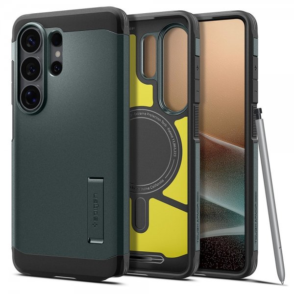Spigen Samsung Galaxy S26 Ultra Skal Tough Armor MagFit Abyss Green