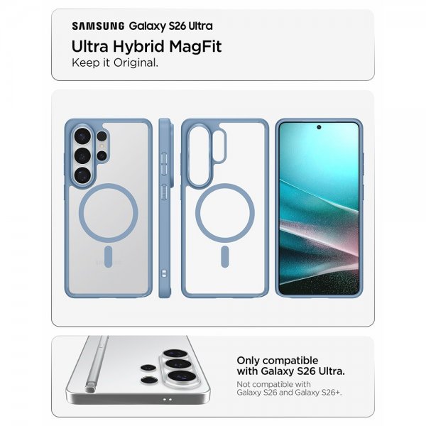 Spigen Samsung Galaxy S26 Ultra Skal Ultra Hybrid MagFit Light Blue