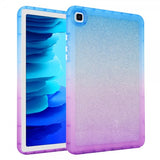 Samsung Galaxy Tab A7 Skal Glitter Gradient Blå Lila