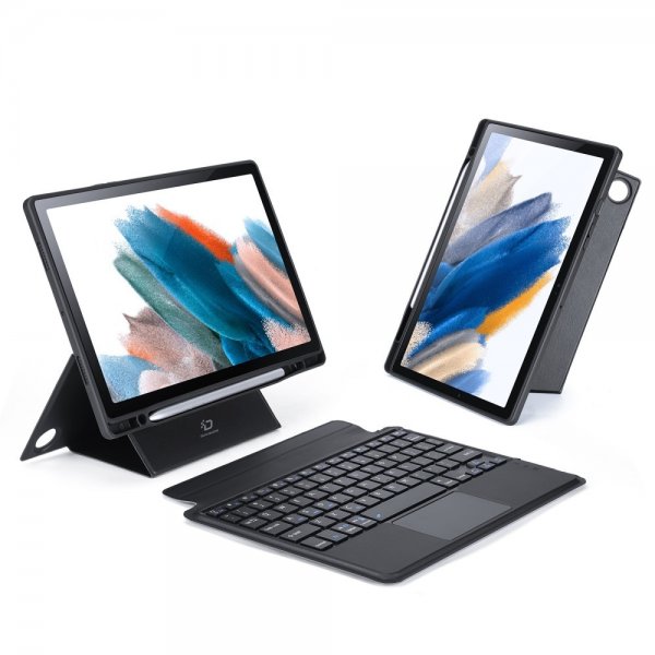 Dux Ducis Samsung Galaxy Tab A8 Fodral Löstagbart Tangentbord Svart