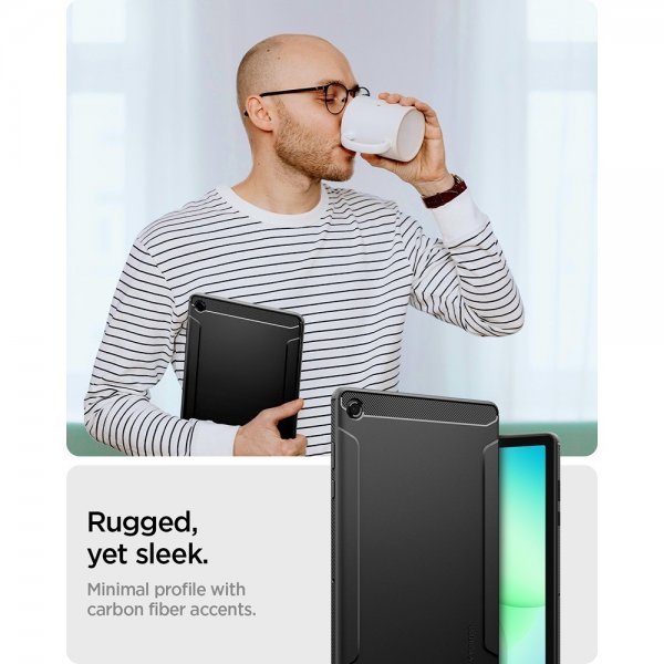 Spigen Samsung Galaxy Tab A9 Plus/Tab A11 Plus Skal Rugged Armor Matte Black