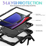 Samsung Galaxy Tab A9 Plus/Tab A11 Plus Skal Heavy Duty Armor Svart