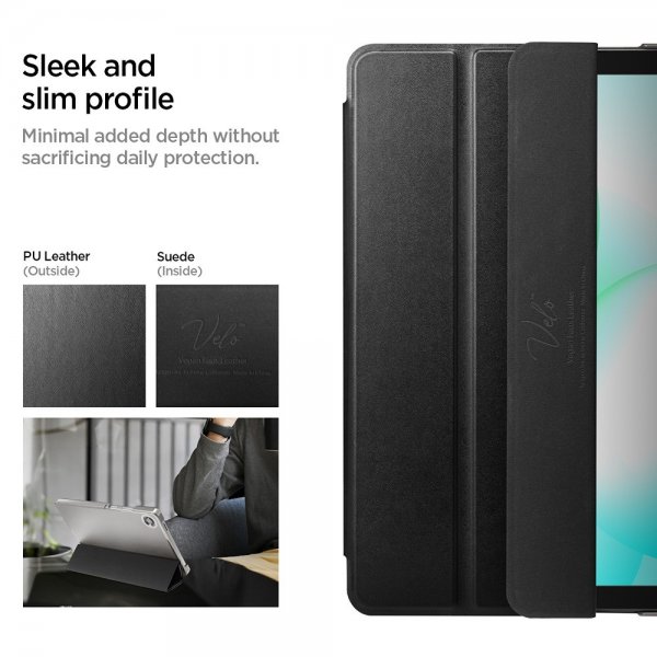 Spigen Samsung Galaxy Tab A9/Tab A11 Fodral Smart Fold Svart