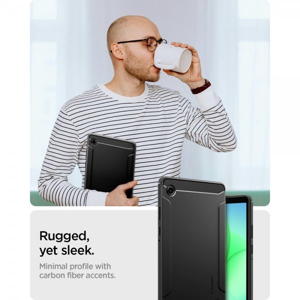 Spigen Samsung Galaxy Tab A9/Tab A11 Skal Rugged Armor Matte Black