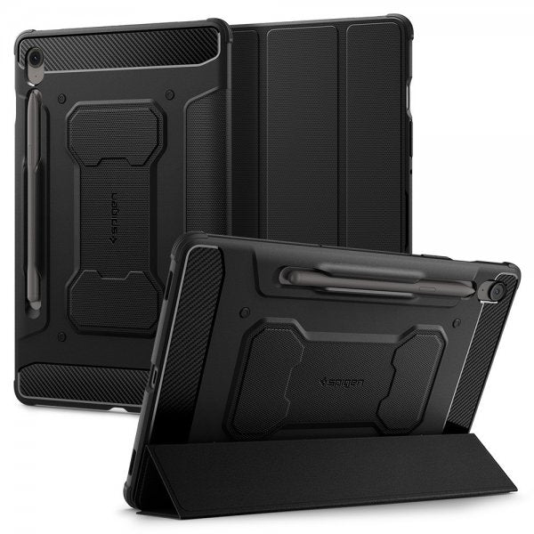 Spigen Samsung Galaxy Tab S10 FE Plus Fodral Rugged Armor Pro Matte Black