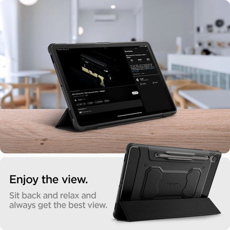 Spigen Samsung Galaxy Tab S10 FE Plus Fodral Rugged Armor Pro Matte Black