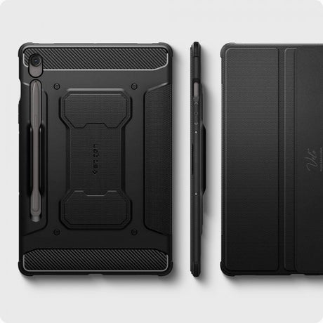 Spigen Samsung Galaxy Tab S10 FE Plus Fodral Rugged Armor Pro Matte Black