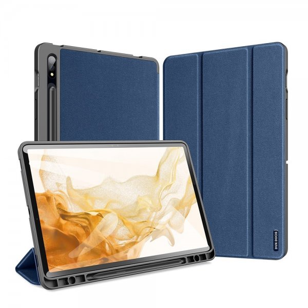Dux Ducis Samsung Galaxy Tab S7/Galaxy Tab S8 Fodral DOMO Series Blå