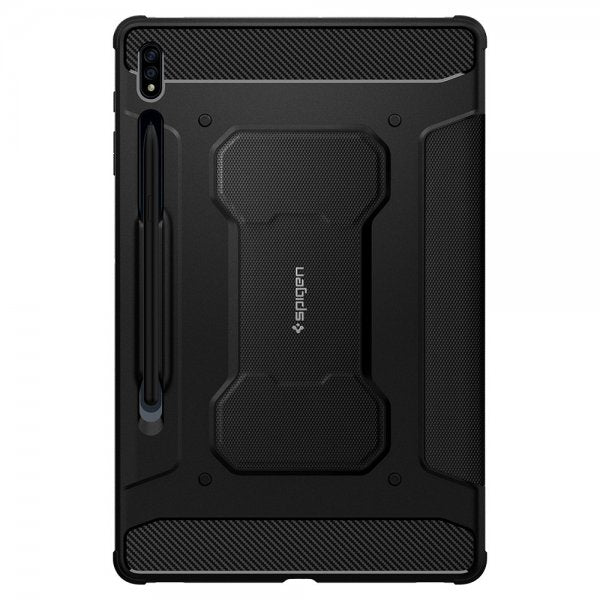 Spigen Samsung Galaxy Tab S7 Plus/Galaxy Tab S8 Plus Fodral Rugged Armor Pro Svart