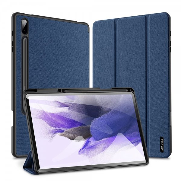 Dux Ducis Samsung Galaxy Tab S7 Plus/Tab S7 FE/Tab S8 Plus Fodral DOMO Series Blå