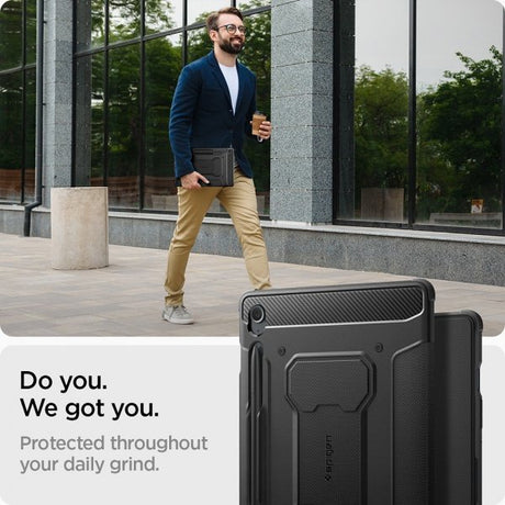 Spigen Samsung Galaxy Tab S9 FE Fodral Rugged Armor Pro Svart