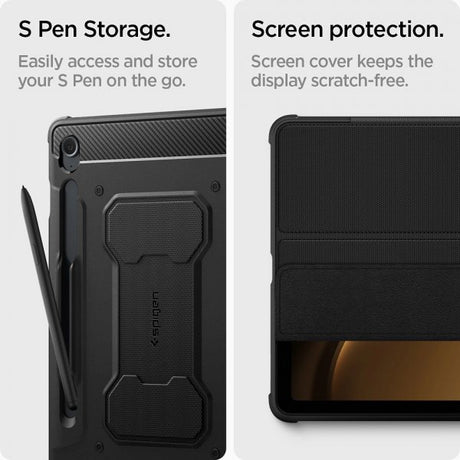 Spigen Samsung Galaxy Tab S9 FE Fodral Rugged Armor Pro Svart