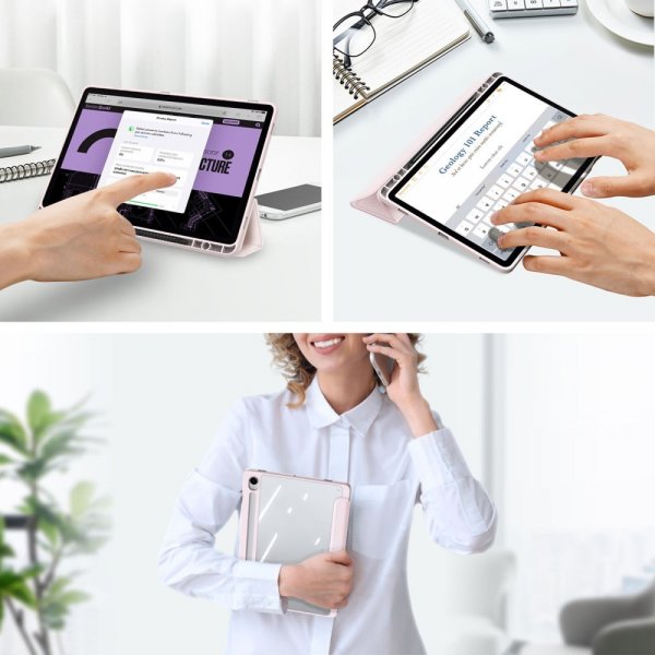 Dux Ducis Samsung Galaxy Tab S9 FE Fodral TOBY Series Rosa