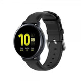 Samsung Galaxy Watch 20mm Armband Äkta Läder Svart