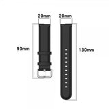 Samsung Galaxy Watch 20mm Armband Äkta Läder Svart