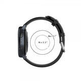Samsung Galaxy Watch 20mm Armband Äkta Läder Svart