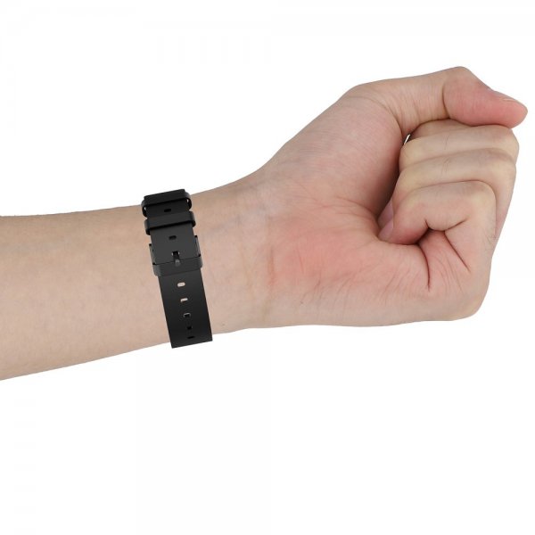Samsung Galaxy Watch 20mm Armband Äkta Läder Svart