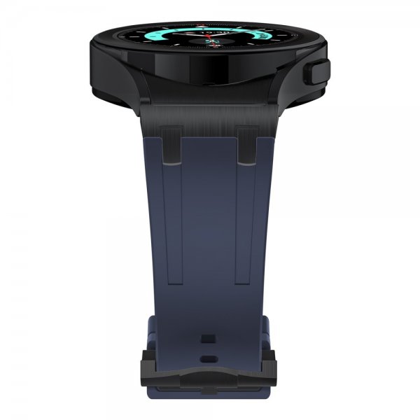 Samsung Galaxy Watch 20mm Armband i Silikon Svart Spänne Blå