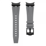 Samsung Galaxy Watch 20mm Armband i Silikon Svart Spänne Grå
