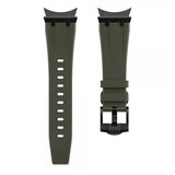 Samsung Galaxy Watch 20mm Armband i Silikon Svart Spänne Grön
