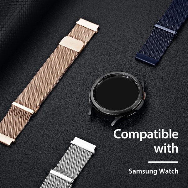 Dux Ducis Samsung Galaxy Watch 20mm Armband Milanese Blå