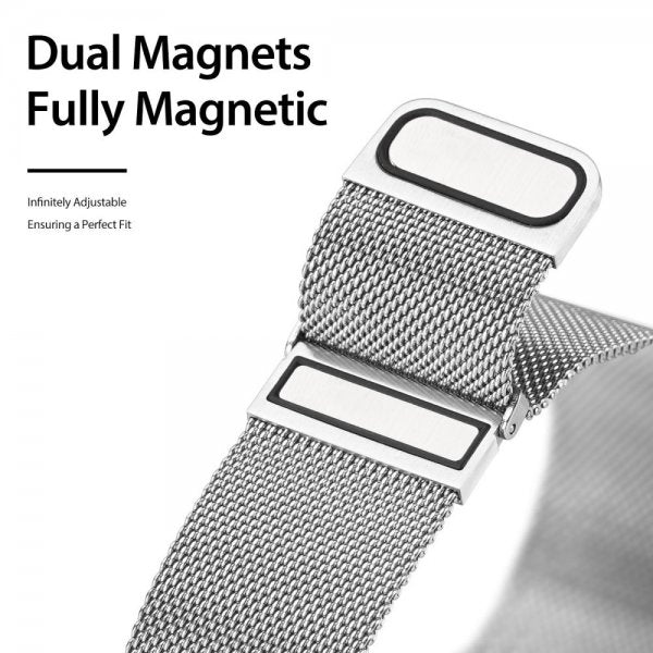 Dux Ducis Samsung Galaxy Watch 20mm Armband Milanese Silver