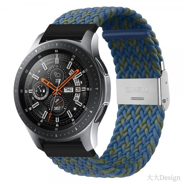 Samsung Galaxy Watch 20mm Armband Nylon Blå Grön