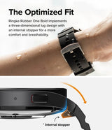 Ringke Samsung Galaxy Watch 20mm Armband Rubber One Bold Band Svart