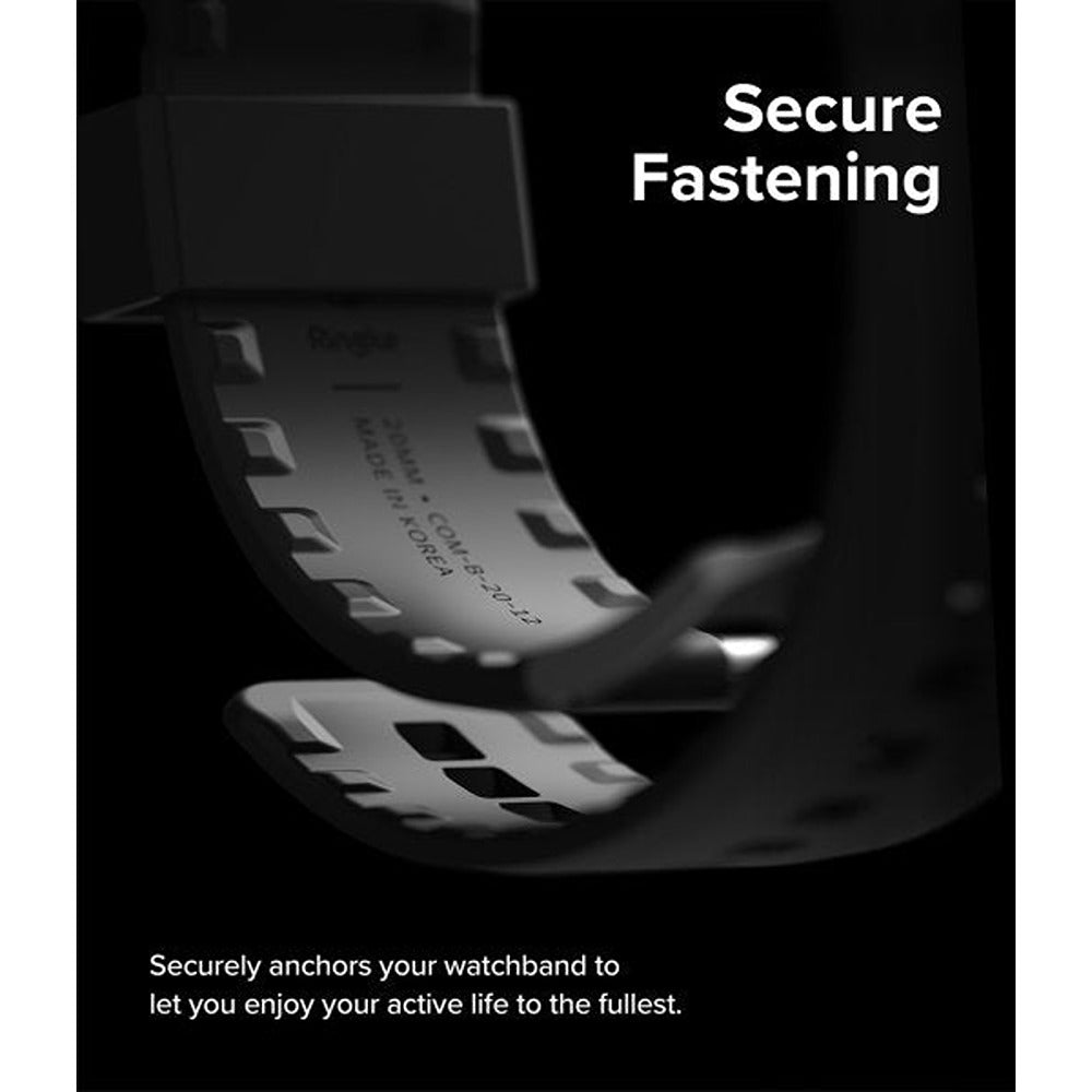 Ringke Samsung Galaxy Watch 20mm Armband Rubber One Bold Band Svart