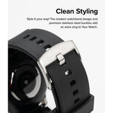 Ringke Samsung Galaxy Watch 20mm Armband Rubber One Bold Band Svart