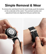 Ringke Samsung Galaxy Watch 20mm Armband Rubber One Bold Band Svart
