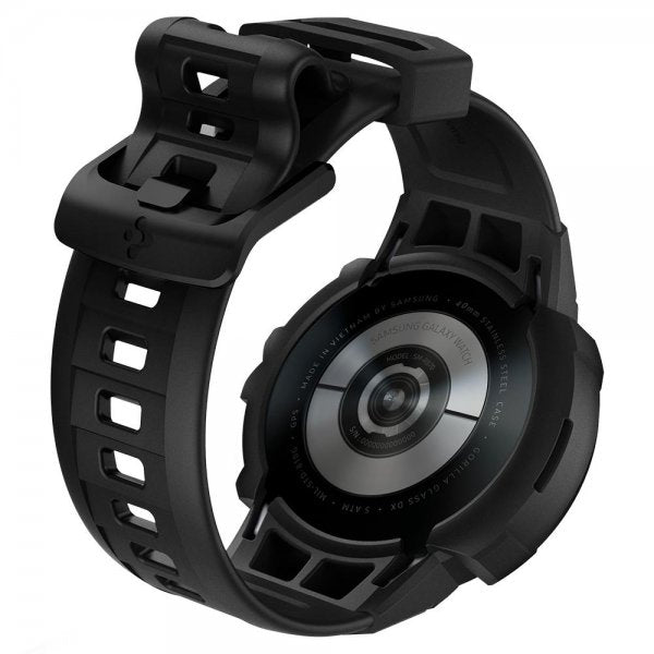 Spigen Samsung Galaxy Watch 4/5 44mm Skal med Armband Rugged Armor Pro Charcoal Gray