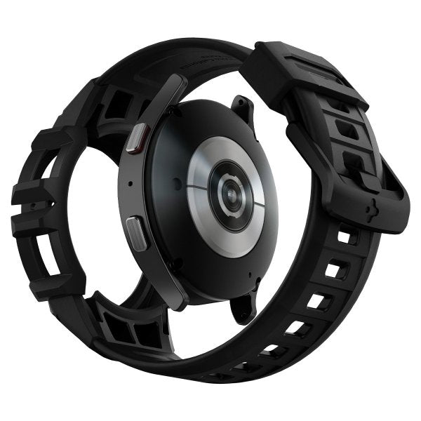 Spigen Samsung Galaxy Watch 4/5 44mm Skal och Armband Rugged Armor Pro Svart