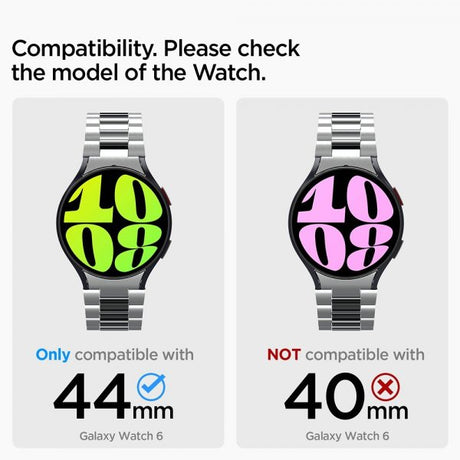Spigen Samsung Galaxy Watch 6 44mm Armband Modern Fit 316L Silver