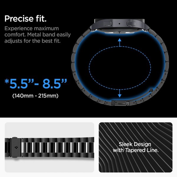 Spigen Samsung Galaxy Watch 6 44mm Armband Modern Fit 316L Svart
